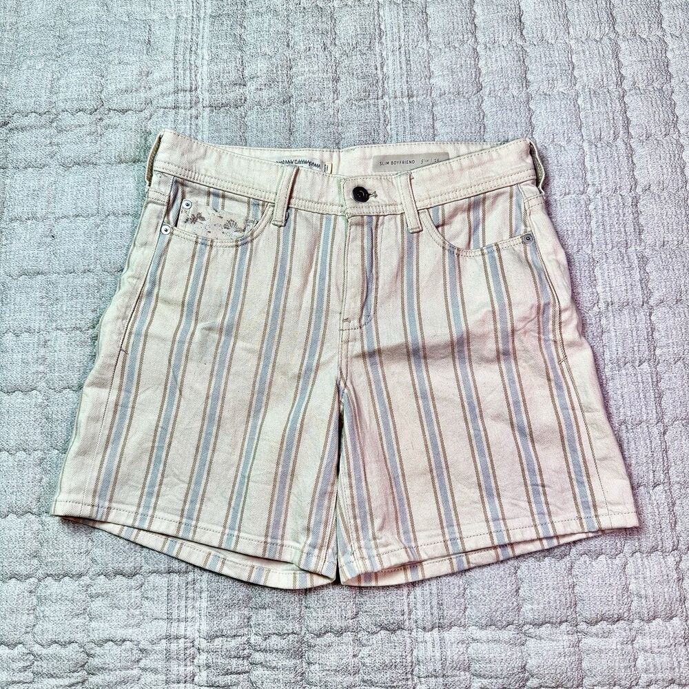 ANTHROPOLOGIE PICRO AND THE LETTERPRESS SLIM BOYFRIEND SHORTS WOMENS SIZE 26 - Picture 1 of 15